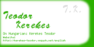 teodor kerekes business card